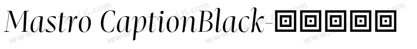 Mastro CaptionBlack字体转换